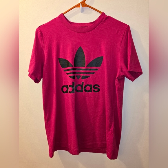 Adidas Pink T-Shirt with Black Logo - Picture 4 of 5